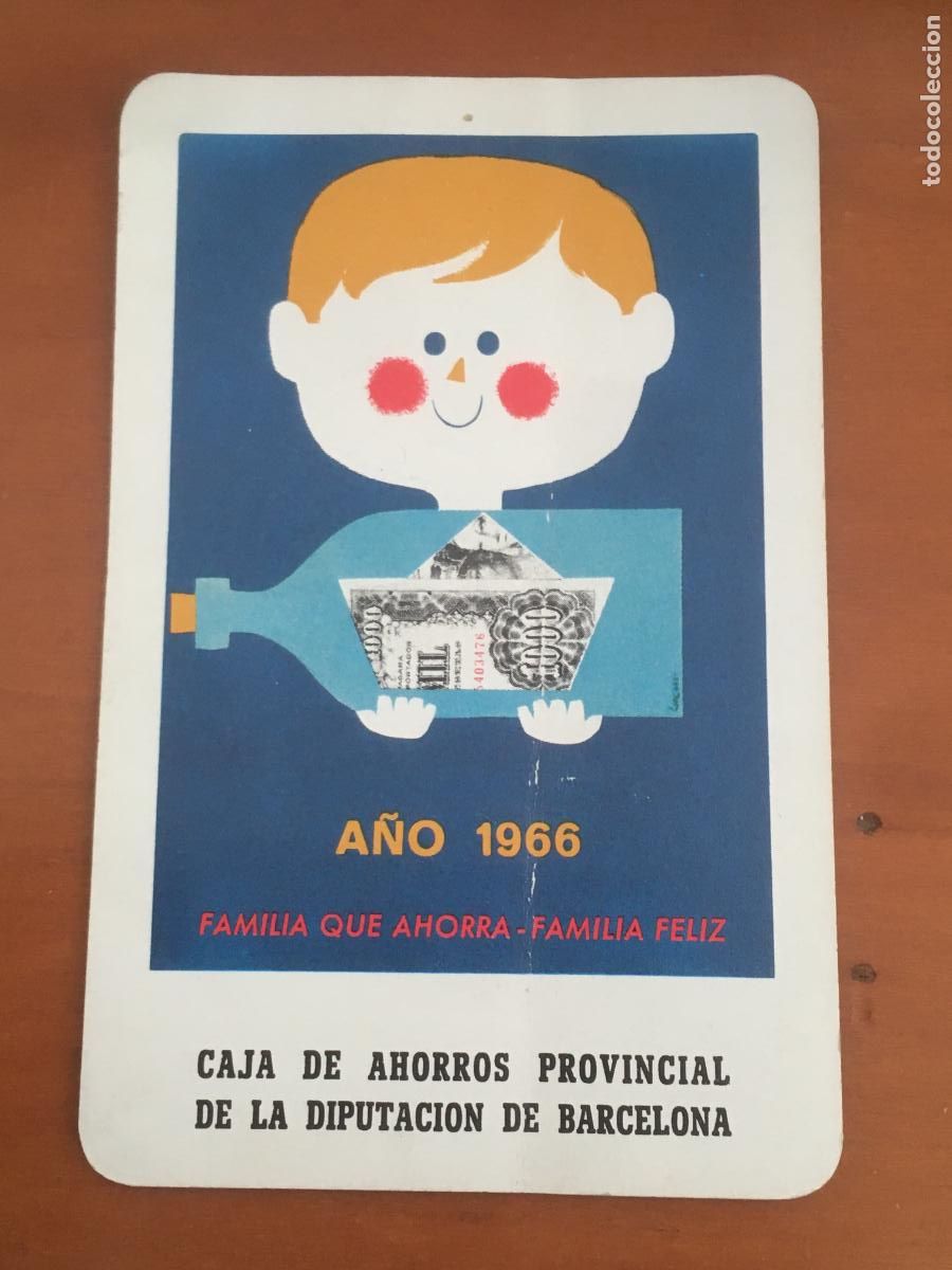 Coleccionismo calendarios: fournier caja ahorros provincial barcelona 1966 calendario original