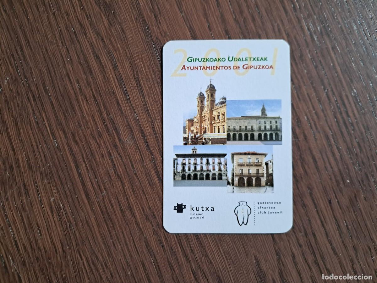 Coleccionismo calendarios: calendario H. Fournier, Kutxa, club juvenil, ayuntamientos de Gipuzkoa, a&ntilde;o 2001.