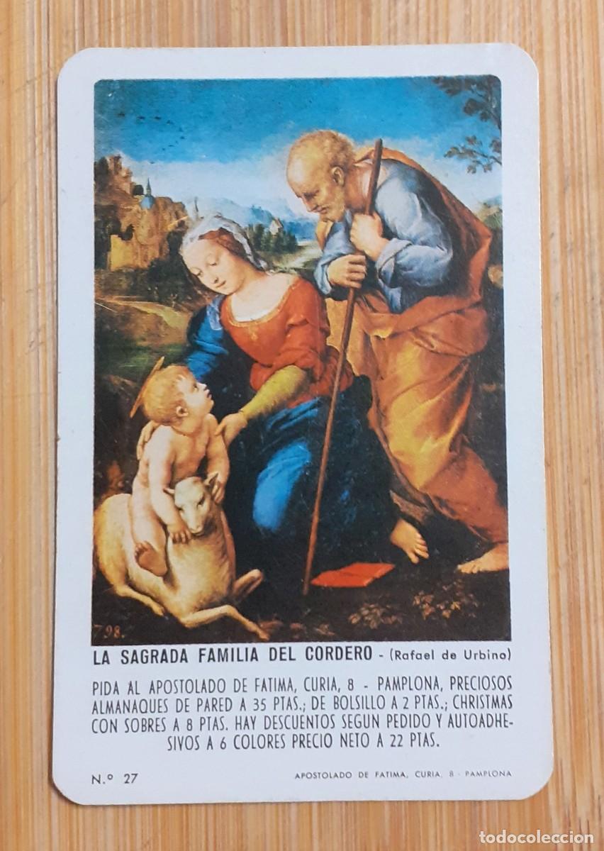 Coleccionismo calendarios: CALENDARIO BOLSILLO LA SAGRADA FAMILIA DEL CORDERO 1977