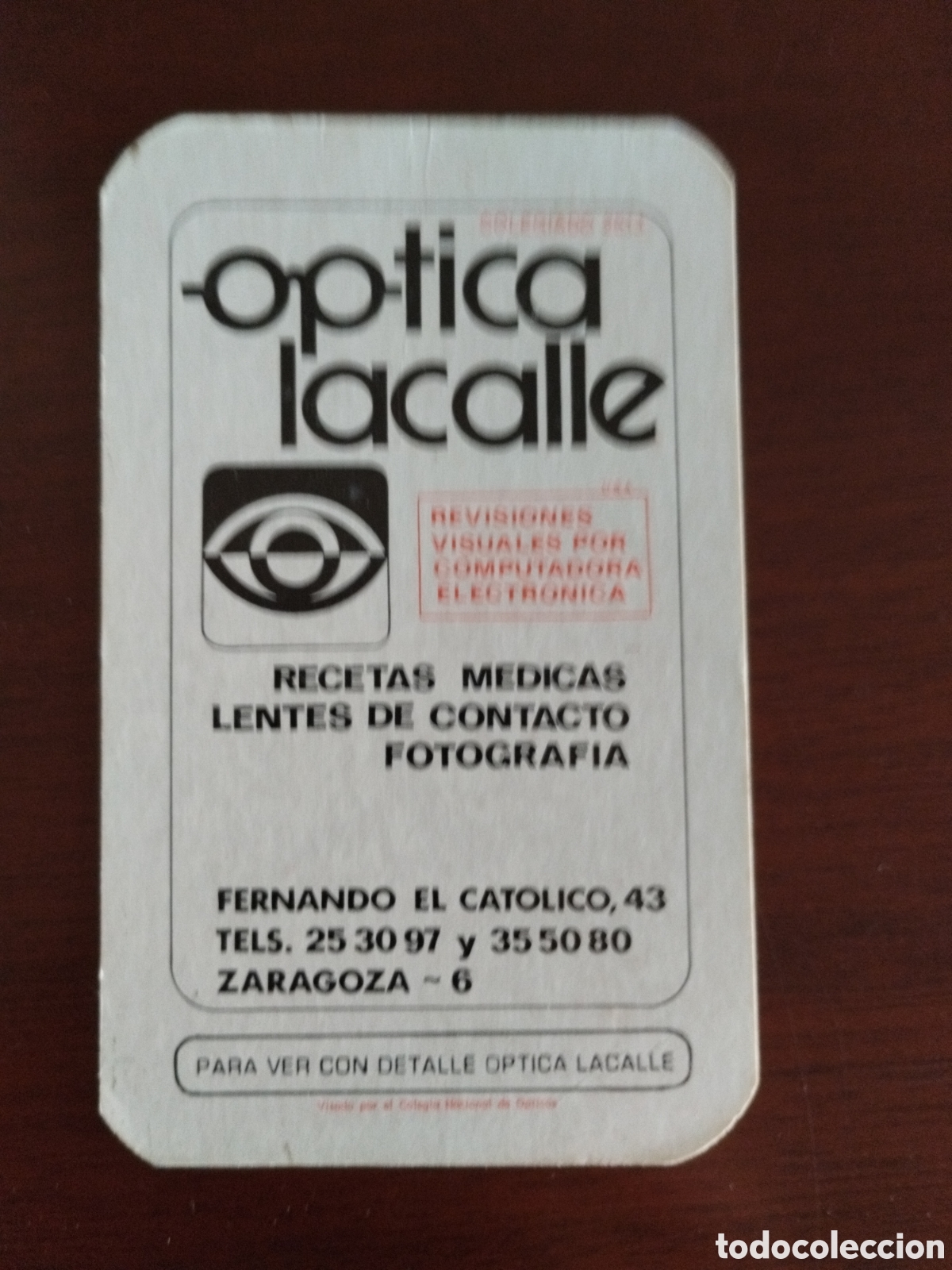 Coleccionismo calendarios: Calendario &oacute;ptica lacalle a&ntilde;o 1981