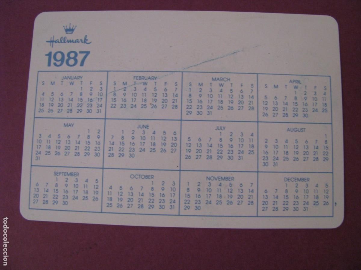 Coleccionismo calendarios: CALENDARIO DE BOLSILLO. HALLMARK 1987 - Foto 2