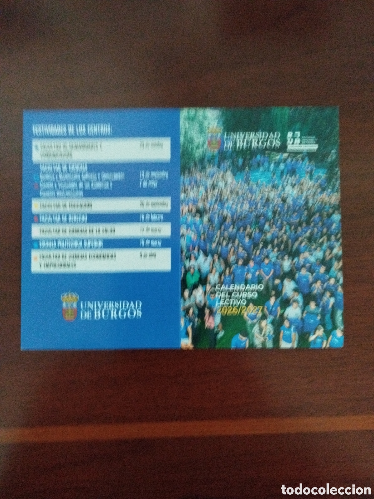 Coleccionismo calendarios: Calendario universidad de burgos a&ntilde;o 2026/2027