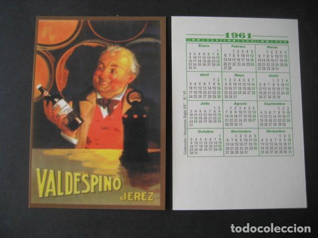 Coleccionismo calendarios: CALENDARIO CARTELES ANUNCIOS 1961. VALDESPINO JEREZ. N&ordm;16