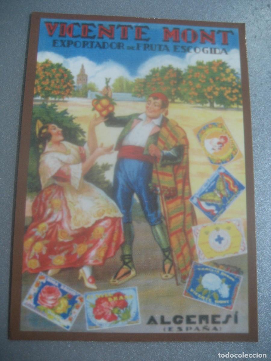 Coleccionismo calendarios: CALENDARIO CARTELES ANUNCIOS 1961. VICENTE MONT, EXPORTADOR DE FRUTA, ALGEMESI. N&ordm;25