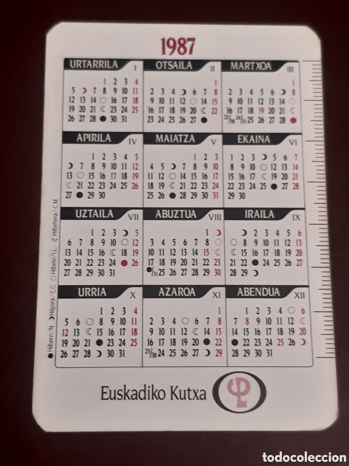 Coleccionismo calendarios: Calendario Caja Laboral 1987 - Foto 2