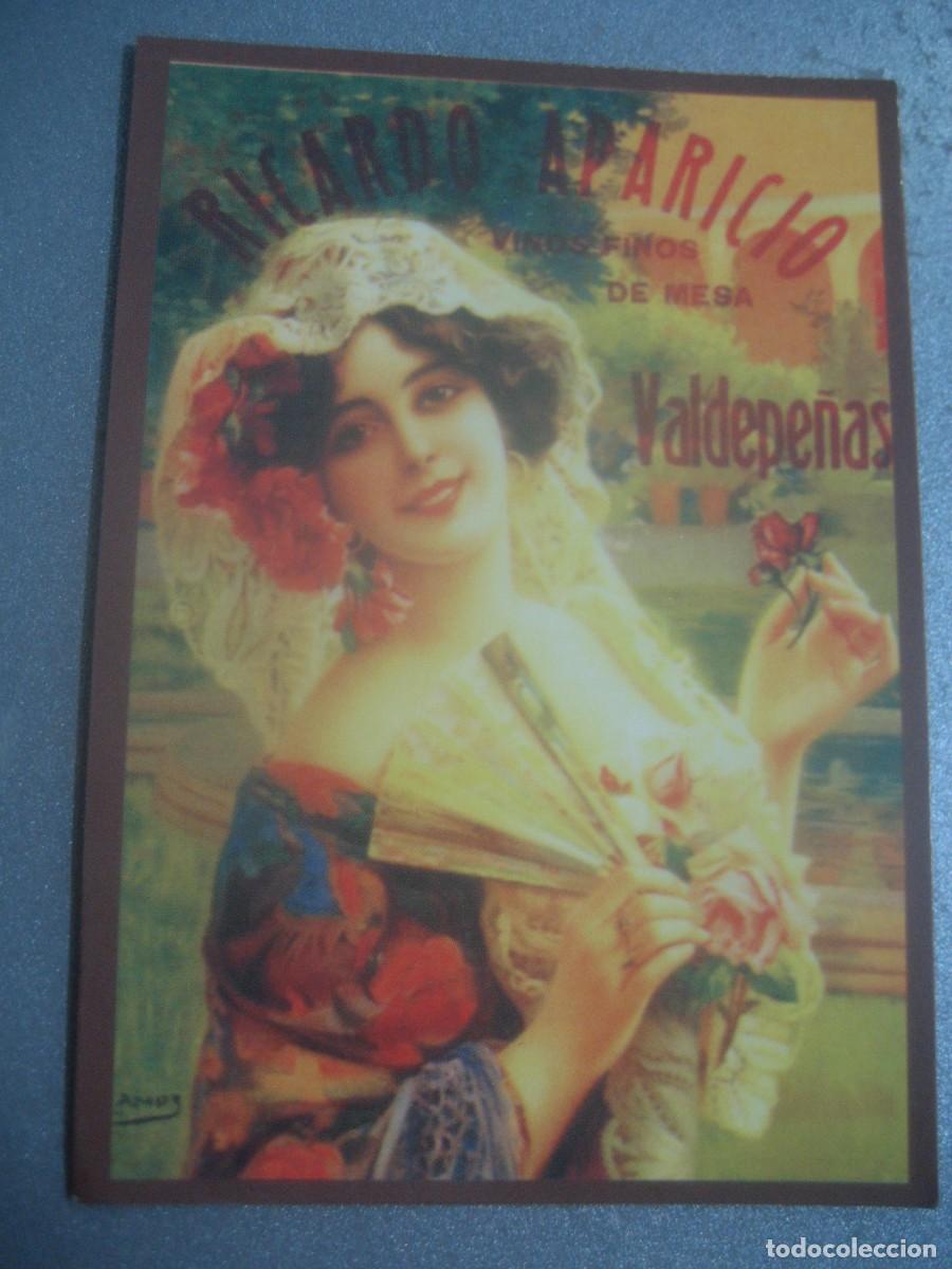 Coleccionismo calendarios: CALENDARIO CARTELES ANUNCIOS 1961. RICARDO APARICIO, VINOS FINOS DE MESA, VALDEPE&Ntilde;AS. N&ordm;35