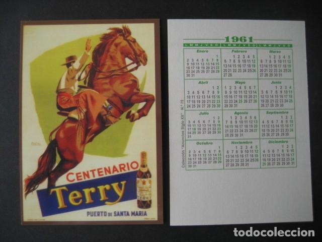 Coleccionismo calendarios: CALENDARIO CARTELES ANUNCIOS 1961. CENTENARIO TERRY, PUERTO DE SANTA MARIA. N&ordm;41