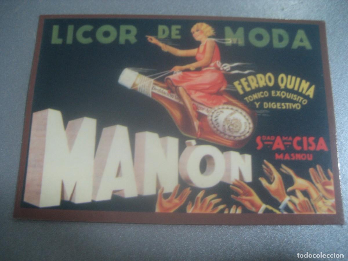 Coleccionismo calendarios: CALENDARIO CARTELES ANUNCIOS 1961. LICOR MANON, FERROQUININA. MASNOU. N&ordm;59