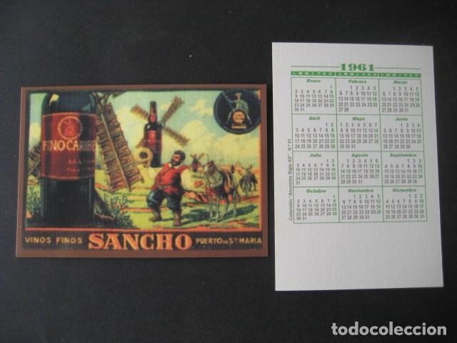 Coleccionismo calendarios: CALENDARIO CARTELES ANUNCIOS 1961. VINOS FINOS SANCHO, PUERTO DE SANTA MARIA. N&ordm;61