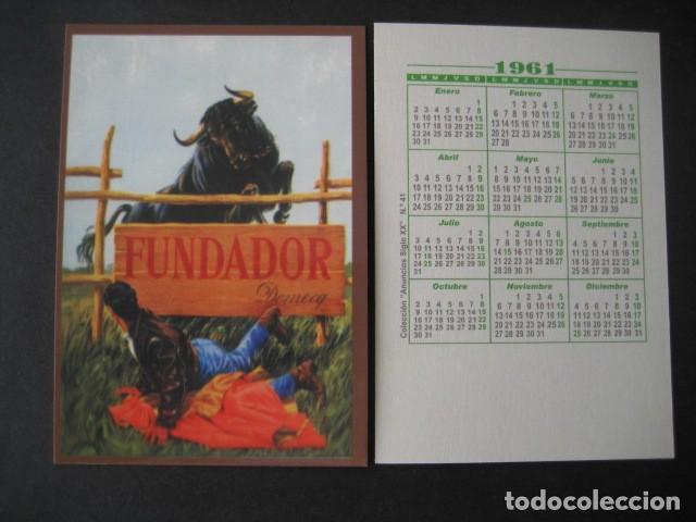 Coleccionismo calendarios: CALENDARIO CARTELES ANUNCIOS 1961. FUNDADOR DOMECQ. N&ordm;64