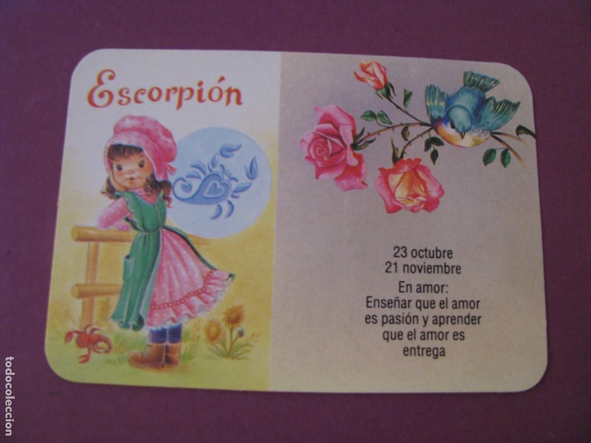 Coleccionismo calendarios: CALENDARIO DE BOLSILLO 1988. IMAGEN DIBUJO HOROSCOPO ESCORPION. CONFITERIA INMA, MALAGA