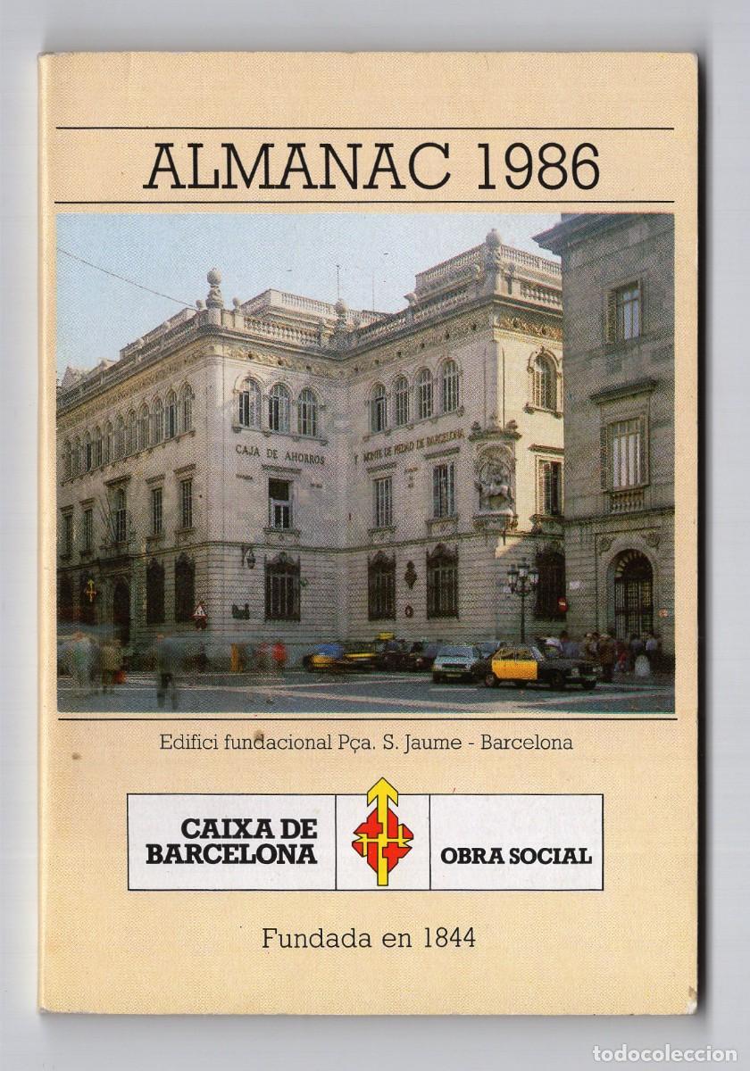 Coleccionismo calendarios: Almanac 1986 Caixa de Barcelona. Agenda de bolsillo. Edificio Pl. Sant Jaume