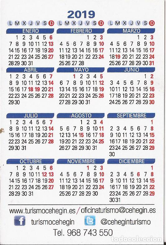 Coleccionismo calendarios: CALENDARIO PUBLICIDAD CEHEGIN 2019 - Foto 2