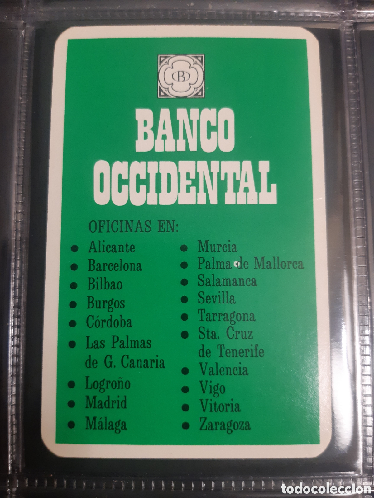 Coleccionismo calendarios: Calendario Banco Occidental 1976