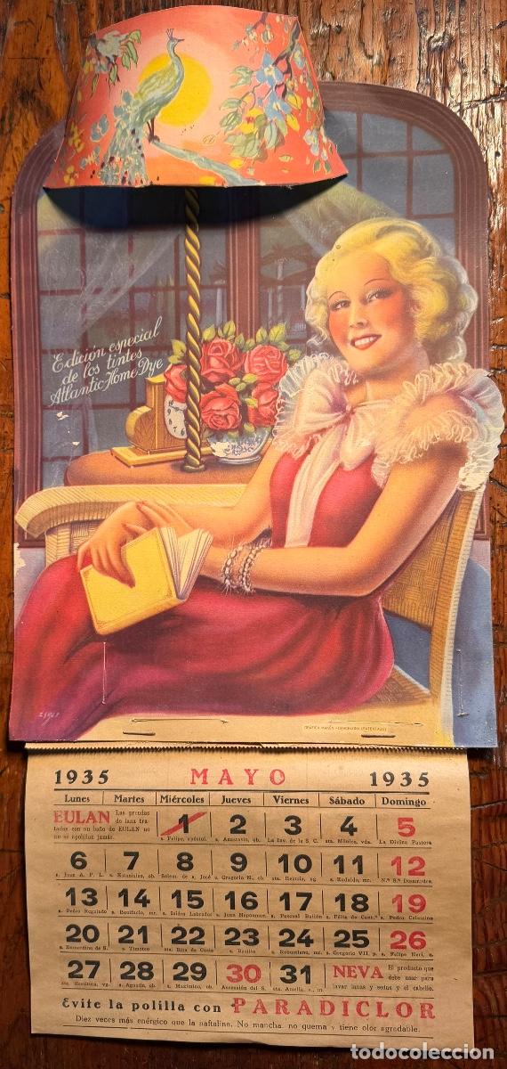 Coleccionismo calendarios: CALENDARIO EDICI&Oacute;N ESPECIAL TINTES ATLANTIC, HOME DYE. 1935