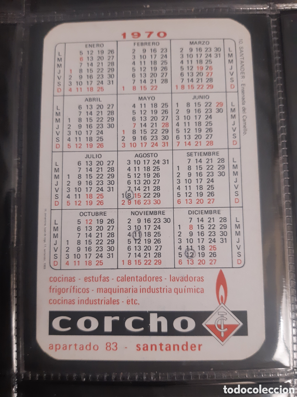 Coleccionismo calendarios: Calendario Corcho 1970 - Foto 1