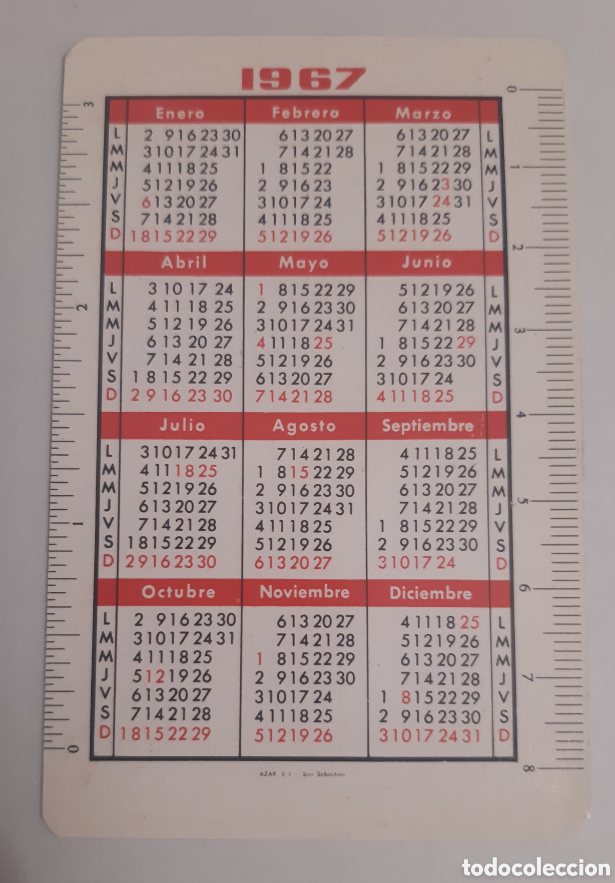 Coleccionismo calendarios: Calendario Werner 1967 - Foto 2