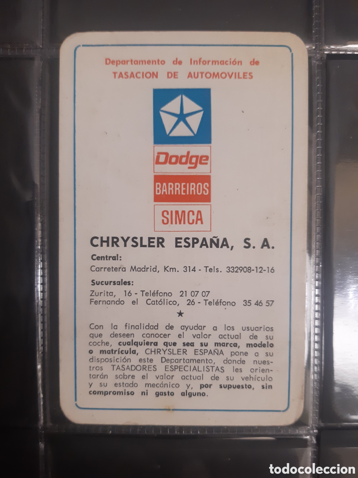 Coleccionismo calendarios: Calendario Chrysler Espa&ntilde;a 1972