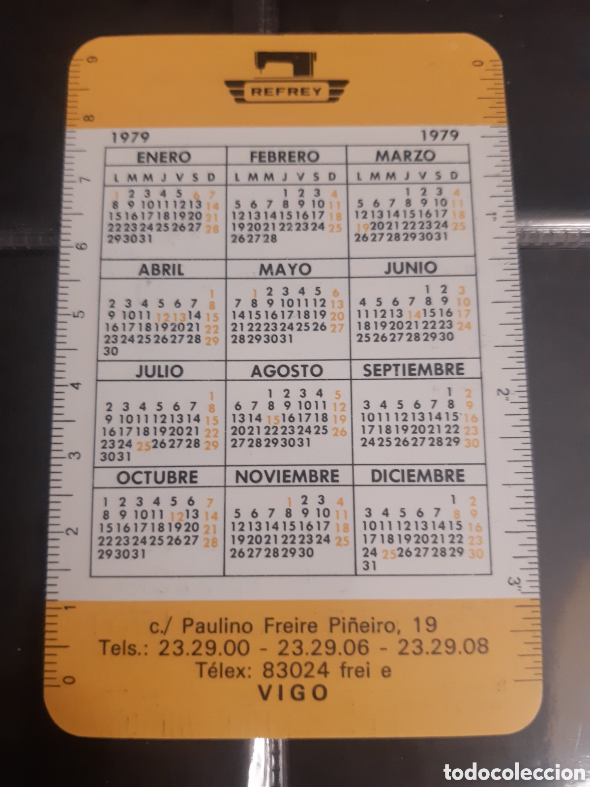 Coleccionismo calendarios: Calendario Refrey 1979 - Foto 2