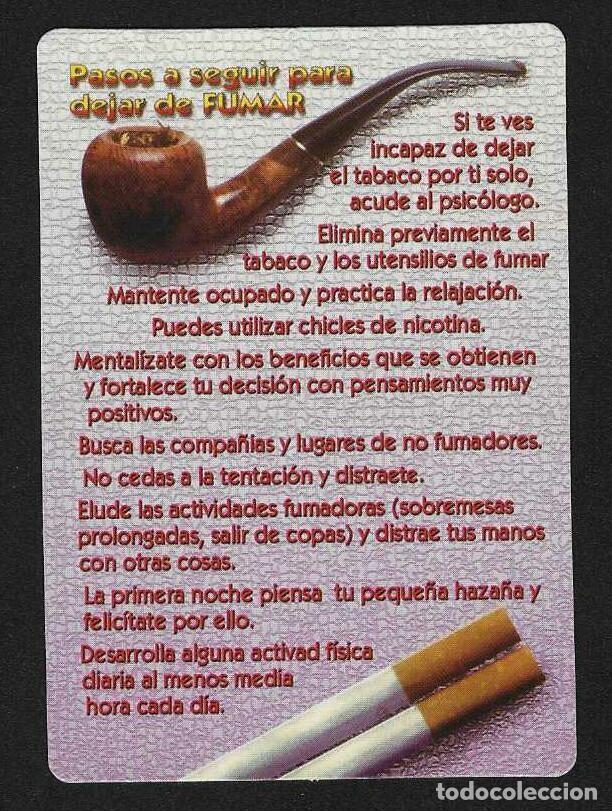 Coleccionismo calendarios: CALENDARIO BOLSILLO A&Ntilde;O 2003 PASOS A SEGUIR PARA DEJAR DE FUMAR - SIN PUBLICIDAD - VER FOTO REVERSO