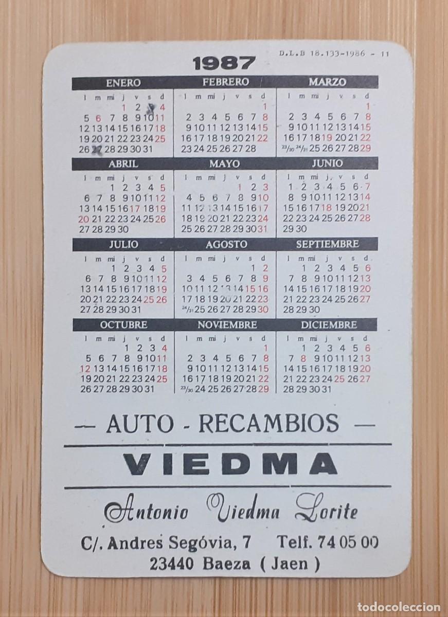 Coleccionismo calendarios: CALENDARIO BOLSILLO COCHE 1987 - Foto 2