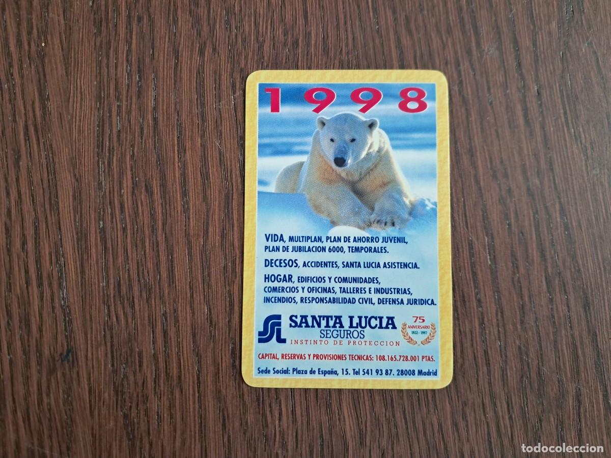 Coleccionismo calendarios: calendario H. Fournier, seguros Santa Luc&iacute;a, a&ntilde;o 1998.