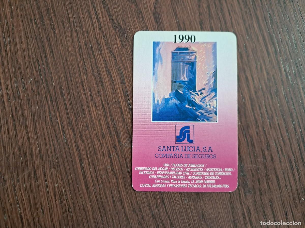 Coleccionismo calendarios: calendario H. Fournier, seguros Santa Luc&iacute;a, a&ntilde;o 1990.