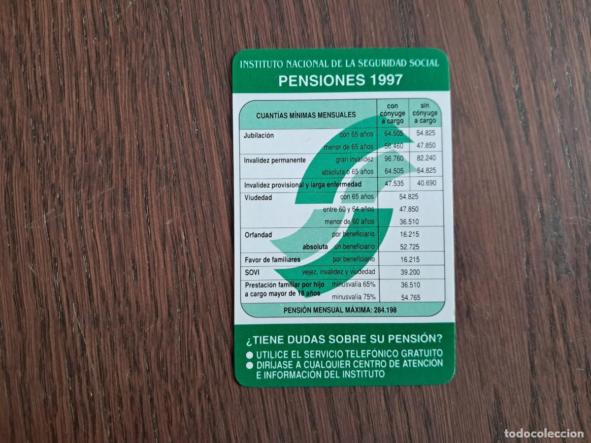 Coleccionismo calendarios: calendario H. Fournier, pensiones, a&ntilde;o 1997.