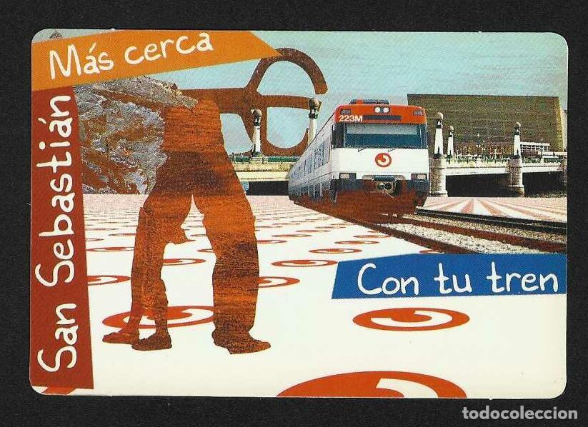 Coleccionismo calendarios: CALENDARIO BOLSILLO PUBLICITARIO A&Ntilde;O 2005 TRENES - RENFE CERCAN&Iacute;AS - SAN SEBASTIAN- VER FOTO REVERSO