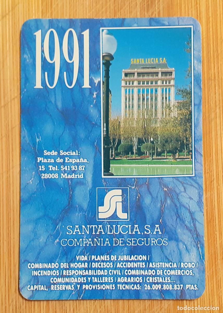 Coleccionismo calendarios: CALENDARIO BOLSILLO SANTA LUCIA 1991