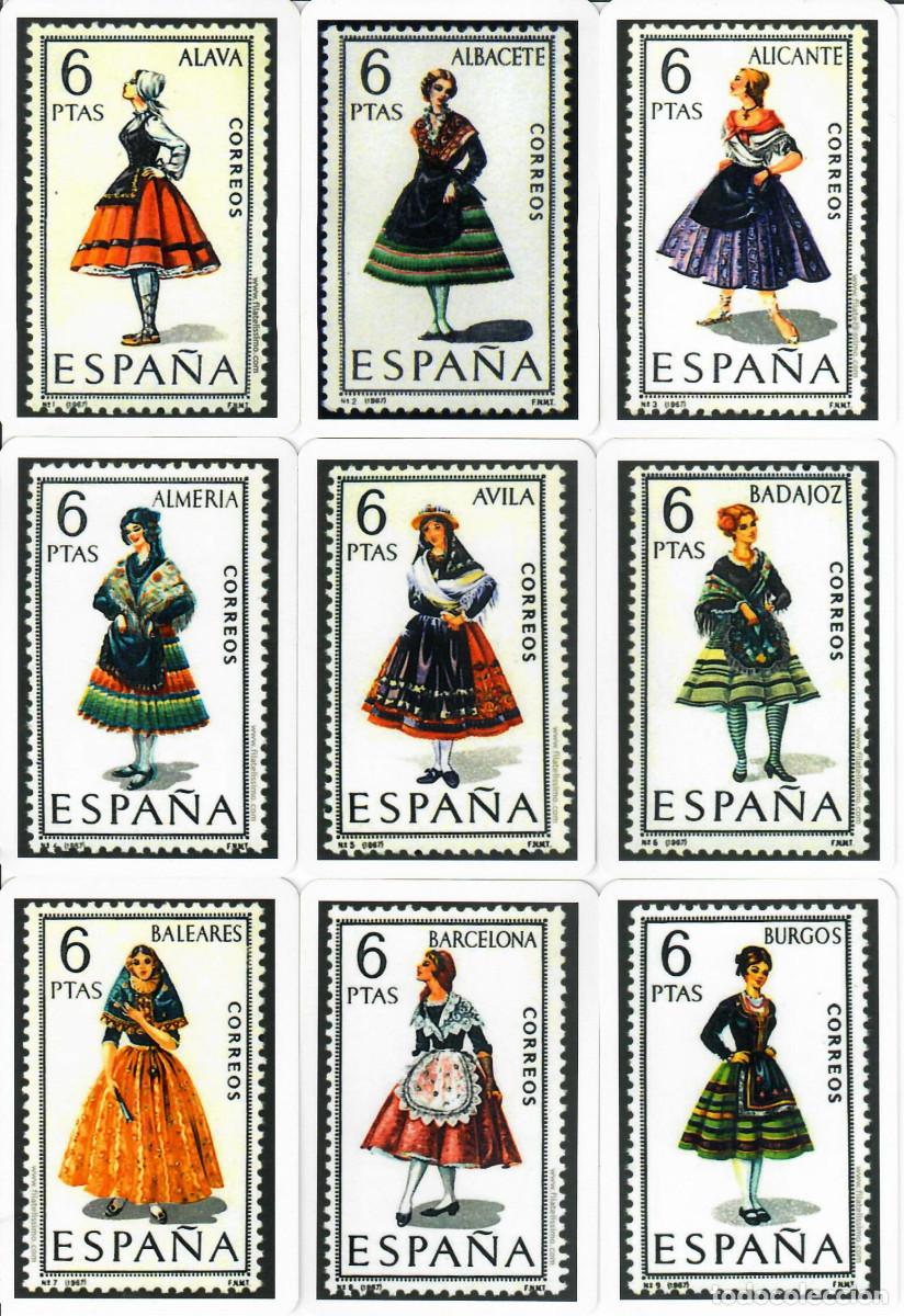 Coleccionismo calendarios: 50 CALENDARIOS DE BOLSILLO - A&Ntilde;O 2022 - SELLOS TRAJES REGIONALES ESPA&Ntilde;OLES 1967 - 1971