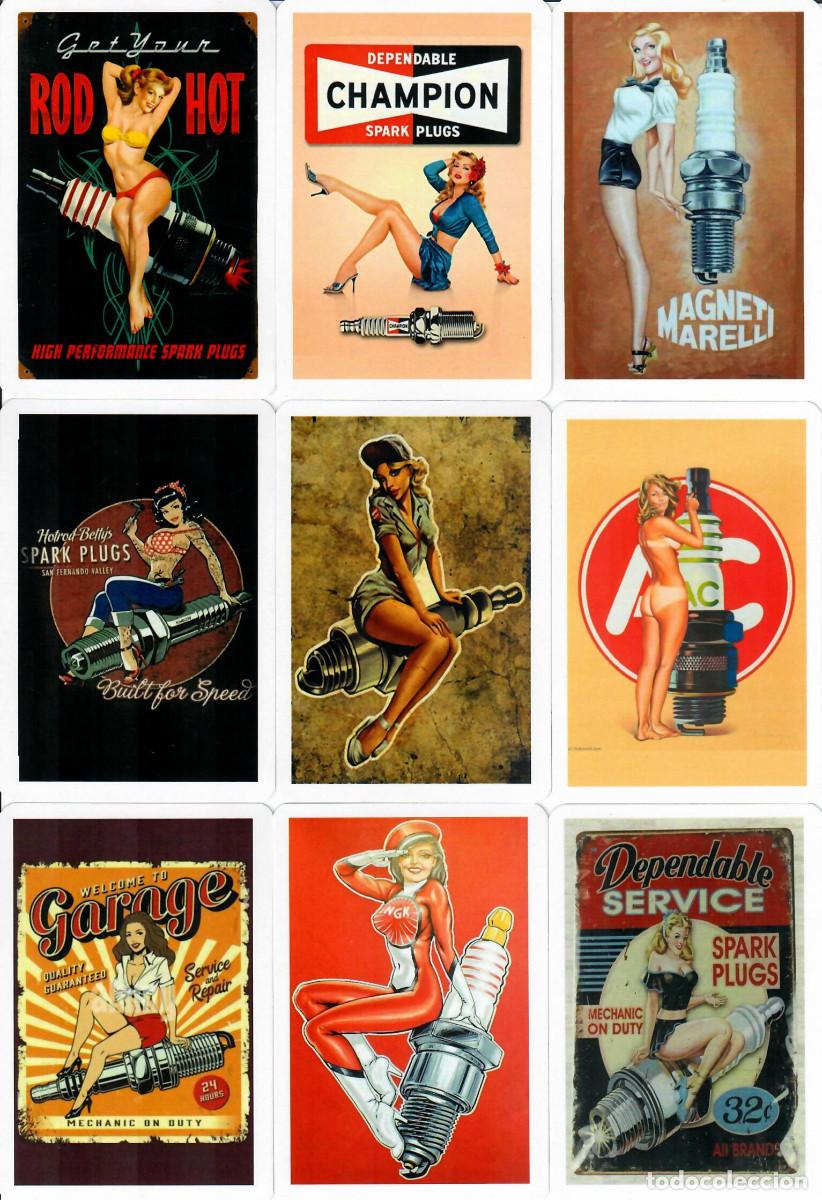 Coleccionismo calendarios: 9 CALENDARIOS DE BOLSILLO - A&Ntilde;O 2022 - PIN UP MECHANIC