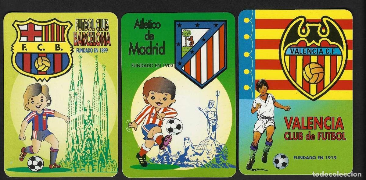 Coleccionismo calendarios: 3 CALENDARIOS BOLSILLO A&Ntilde;OS 1996-1997 F&Uacute;TBOL - SEGUROS LA ALIANZA ESPA&Ntilde;OLA - VER FOTO REVERSO