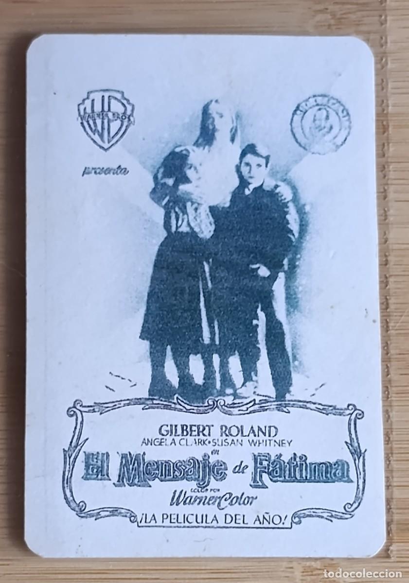 Coleccionismo calendarios: Calendario De Bolsillo A&ntilde;o 1953 Pelicula El Mensaje De Fatima Fournier