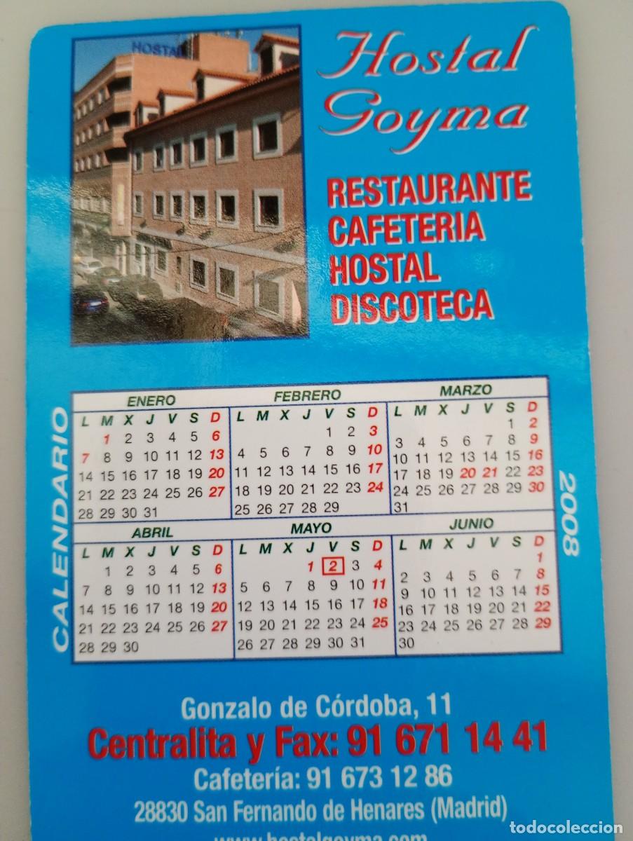 Coleccionismo calendarios: Calendario 2008 Publicidad HOSTAL GOYMA Madrid