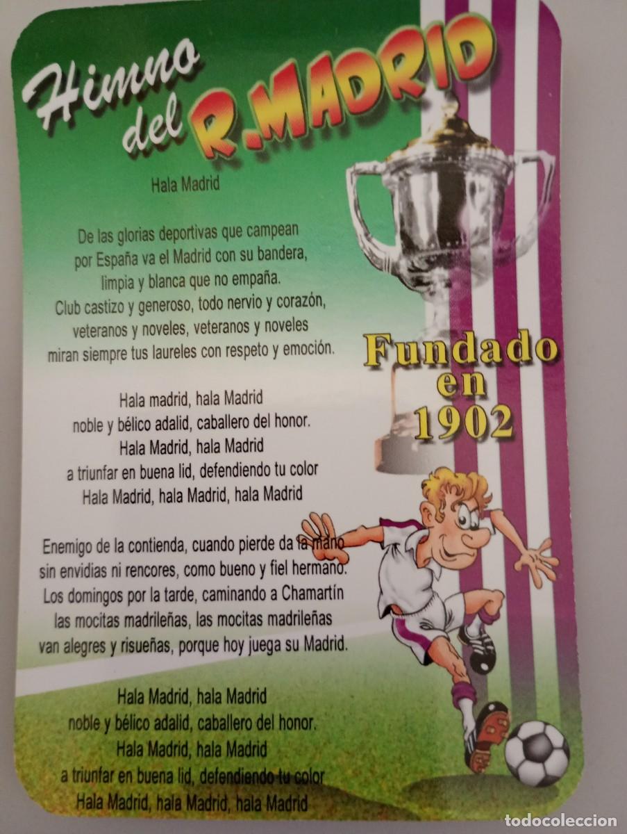 Coleccionismo calendarios: Calendario 2009 Serie Edijar 136 F&uacute;tbol Himno Real Madrid