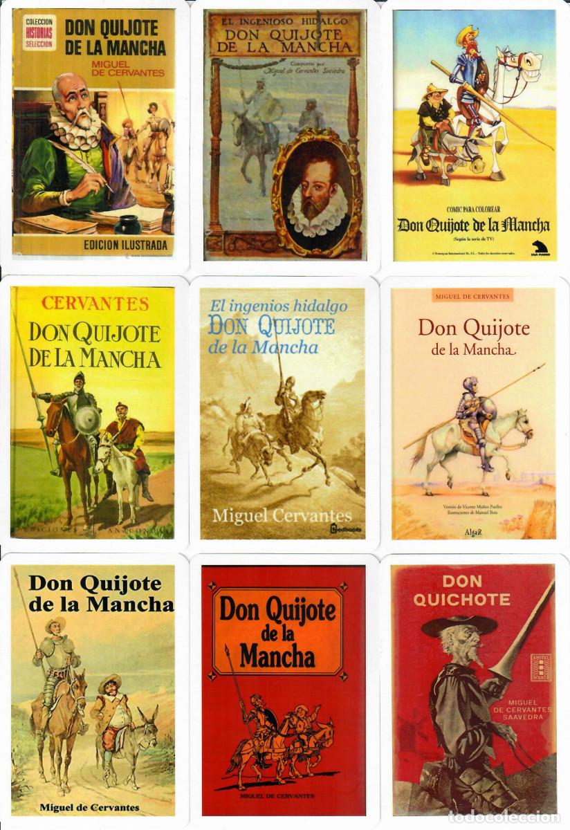 Coleccionismo calendarios: 9 CALENDARIOS DE BOLSILLO - A&Ntilde;O 2022 - LIBROS DON QUIJOTE DE LA MANCHA - CERVANTES