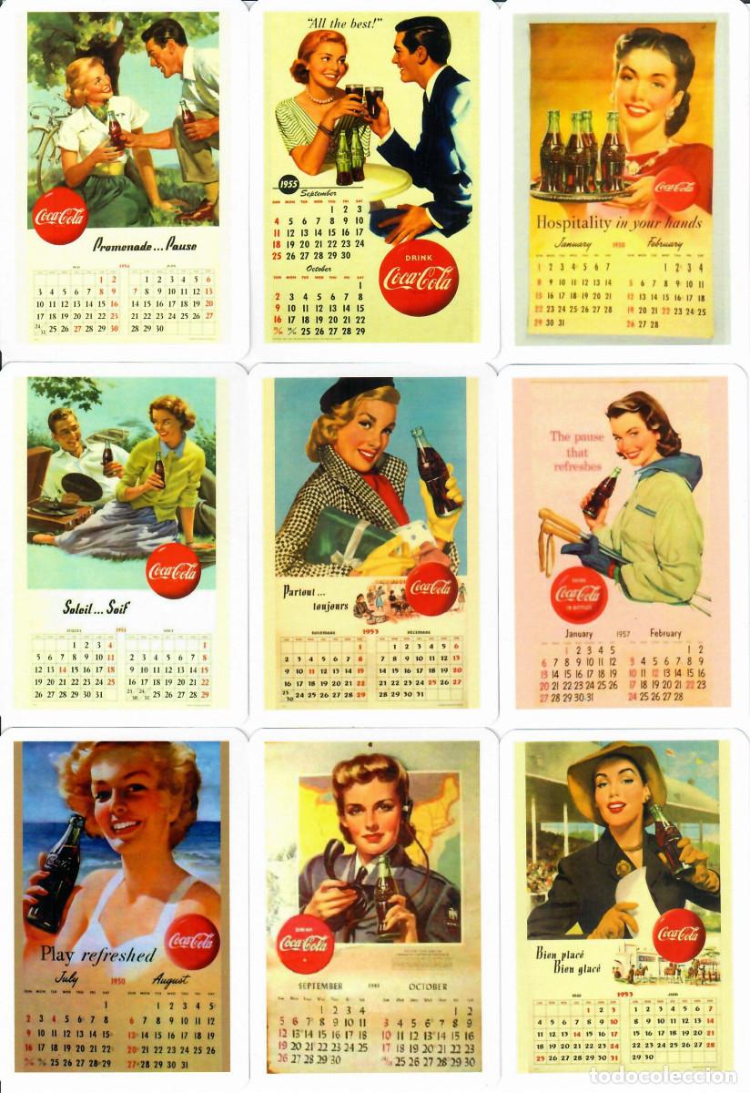 Coleccionismo calendarios: 9 CALENDARIOS DE BOLSILLO - A&Ntilde;O 2022 - COCA COLA CALENDARIOS VINTAGE