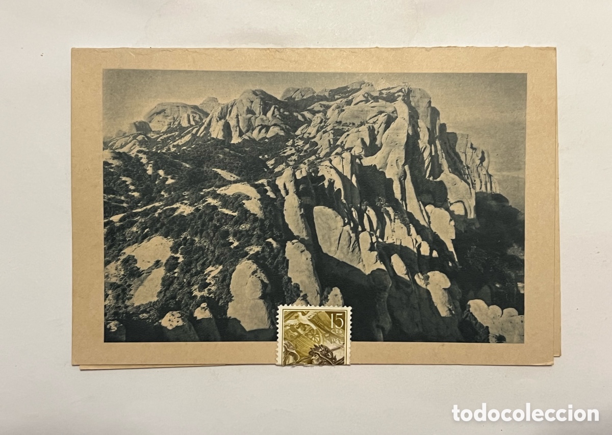 Coleccionismo calendarios: MONTSERRAT. CALENDARIO POSTAL. Horarios Bas&iacute;lica.. horarios trenes.., Abad&iacute;a de Montserrat (a.1956)