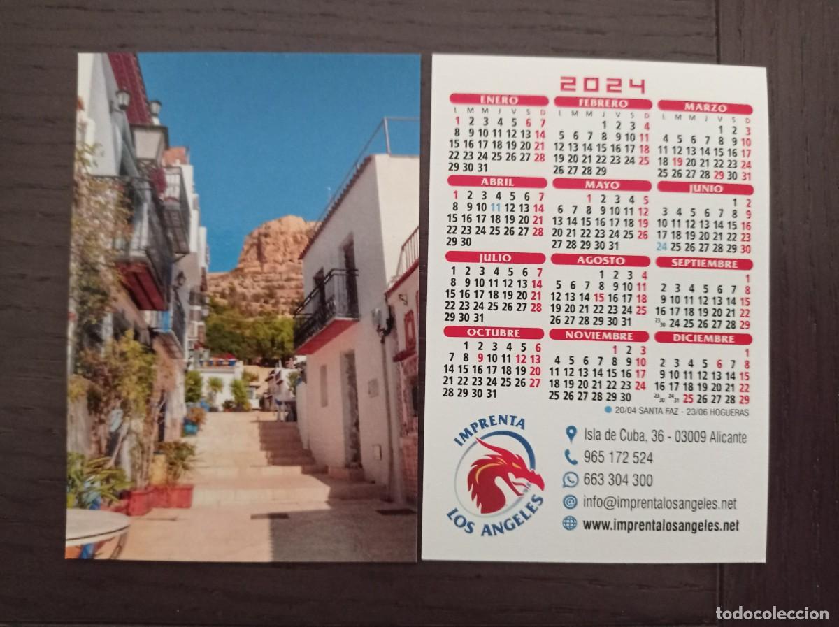 Coleccionismo calendarios: CALENDARIO PUBLICITARIO. IMPRENTA LOS &Aacute;NGELES. ALICANTE. A&Ntilde;O 2024