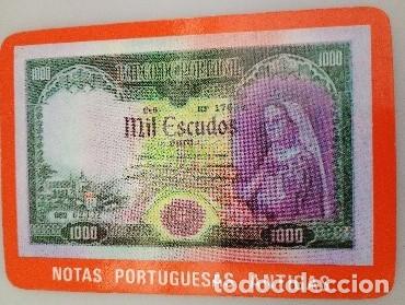 Coleccionismo calendarios: Calendario Portugal 1987 Billetes 1000 Escudos