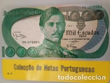 Coleccionismo calendarios: Calendario Portugal 1984 Billetes 1000 Escudos