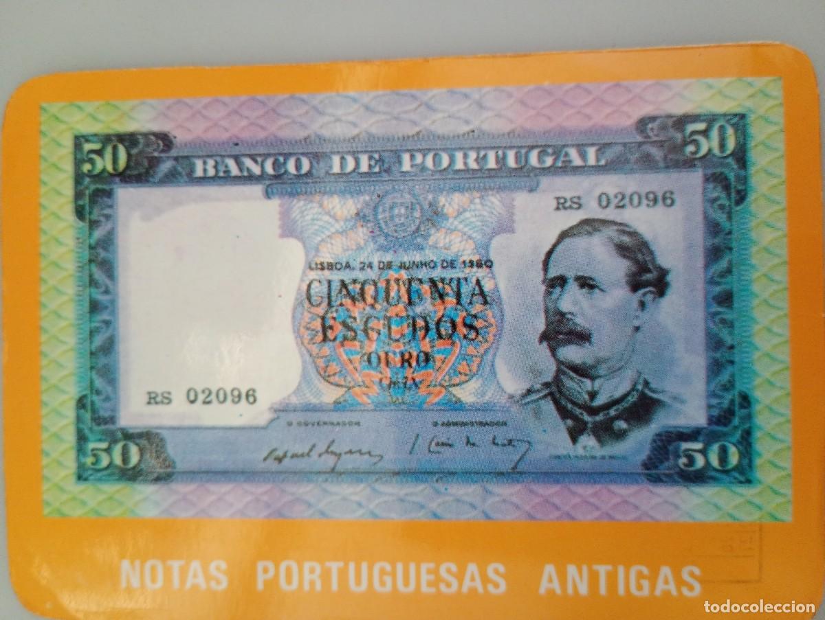 Coleccionismo calendarios: Calendario Portugal 1986 Billetes 50 Escudos