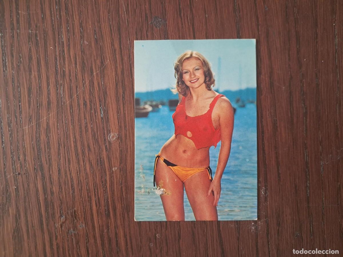 Coleccionismo calendarios: calendario de serie DLB 37.343, chica, restaurante bar la molina, Ripoll, a&ntilde;o 1976.