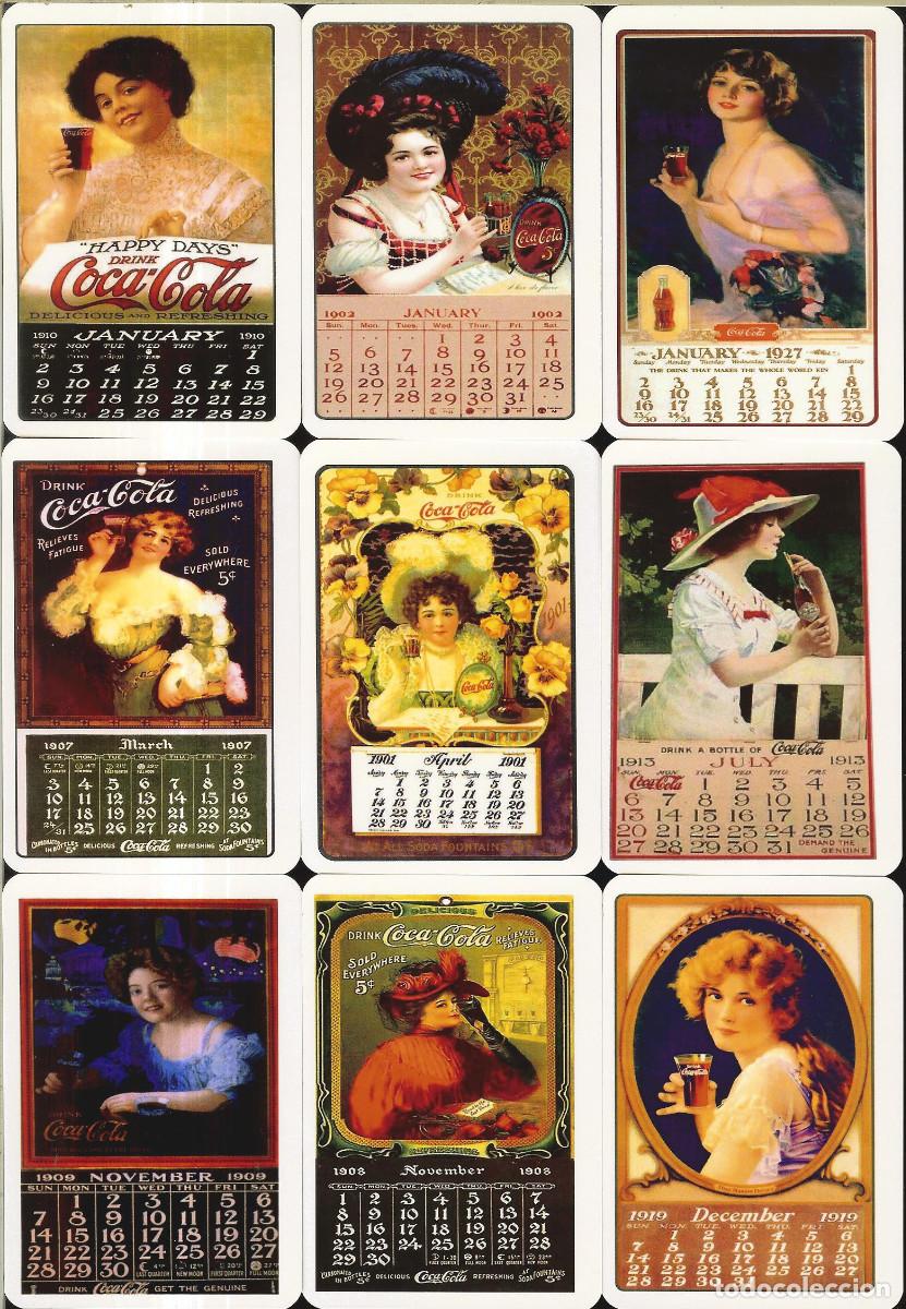 Coleccionismo calendarios: 9 CALENDARIOS DE BOLSILLO - A&Ntilde;O 2022 - COCA COLA CALENDARIOS VINTAGE