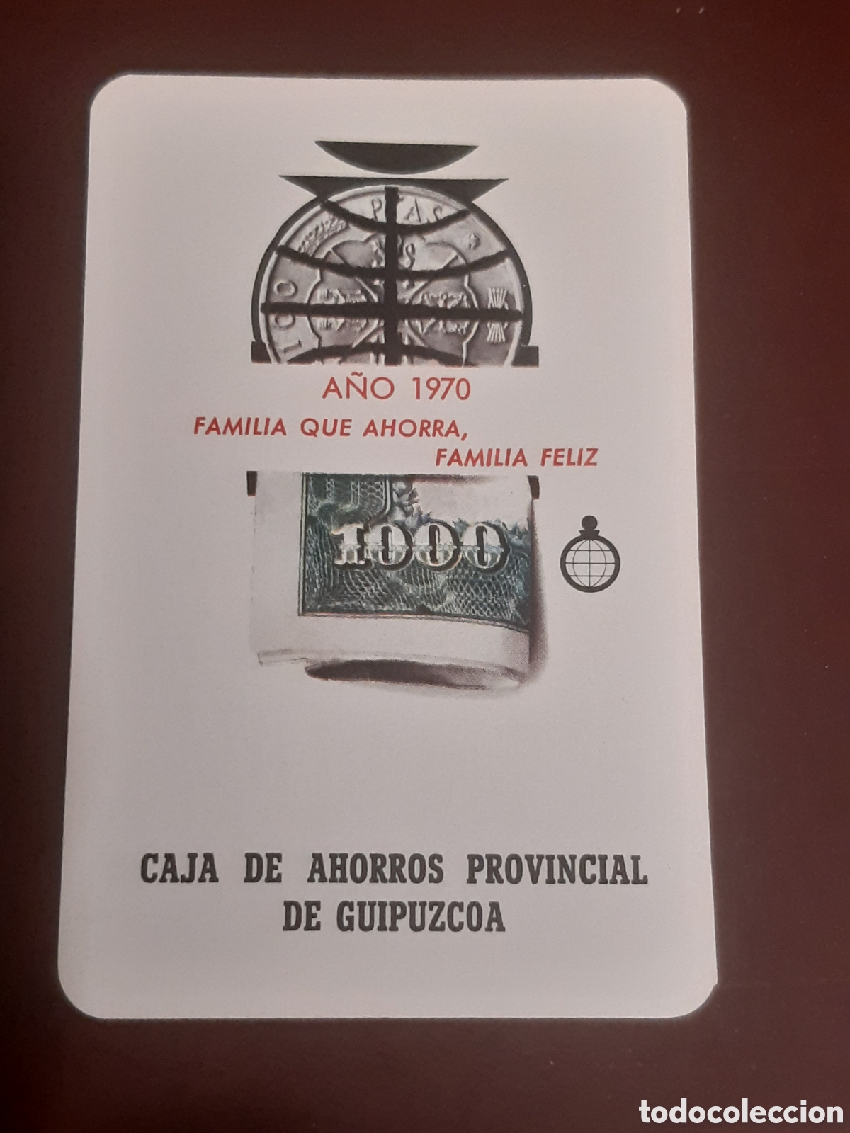 Coleccionismo calendarios: Calendario fournier Caja Provincial de Guipuzcoa 1970
