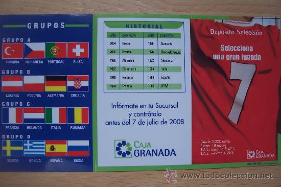 Coleccionismo deportivo: calendario eurocopa 2007. cajagranda. - Foto 1