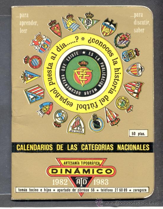 Coleccionismo deportivo: CALENDARIOS DE LAS CATEGORIAS NACIONALES 1982 1983 - Foto 1