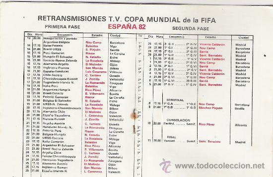 Coleccionismo deportivo: PROGRAMA MUNDIAL DE FUTBOL DE 1982 EN ESPA&Ntilde;A - Foto 4