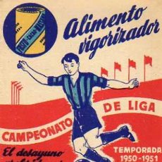 Coleccionismo deportivo: CALENDARIO PUBLICIDAD FOSFO CACAO MASSANA. CAMPEONATO DE LIGA. 1950- 51. FUTBOL. . Lote 32262925